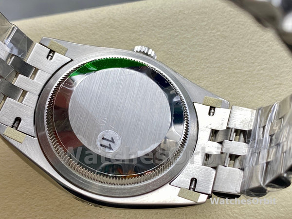 Replica Rolex Datejust 36 mm Unisex-126234-Acciaio inossidabile-Comparto verde menta Verde menta