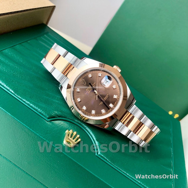Mens Rolex Datejust 126301-41mm, Chocolate Brown Replica Watch Image