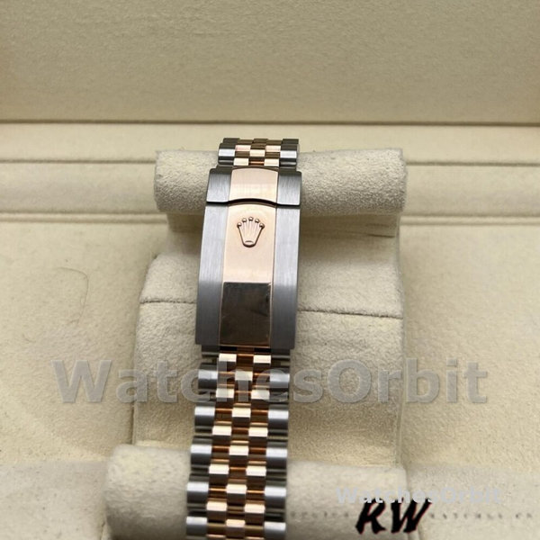 Replica Rolex Datejust 41mm Heren-126301-Rose Gold-Chocolate Brown Index Dial Chocolade wijzerplaat