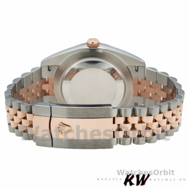 Replica Rolex Datejust 41mm Heren-126301-Wit MOP Met Diamanten Wijzerplaat MOP