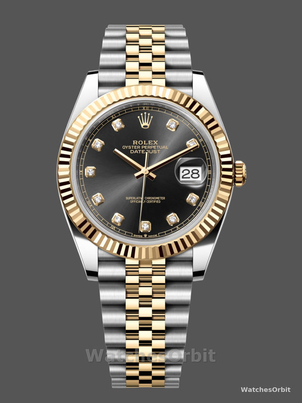 Rolex Datejust 126333 0006 Black Diamond Jubilee 41mm Men's Watch
