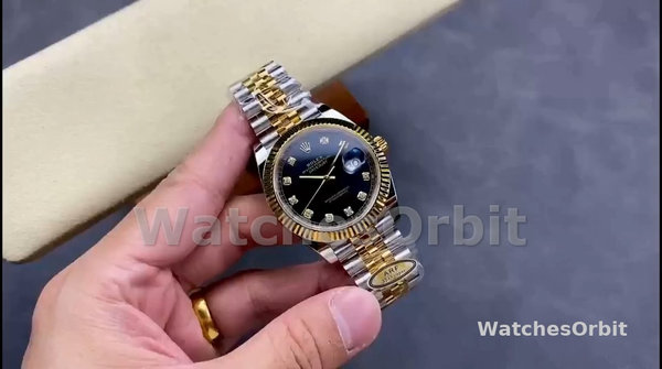 Women's Rolex Day Date 36-m128396TBR 0009, Platinum, Pink Opal, Diamond‑Set Roman Dial, Diamond Bezel, Pink