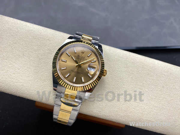 Rolex Datejust 126333 0009 Champagne Index Oyster 41mm Two Tone Steel