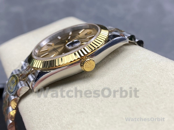 Replica Rolex Day Date 36-m128396TBR 0022, MOP wijzerplaat, diamanten ring, platina, unisex