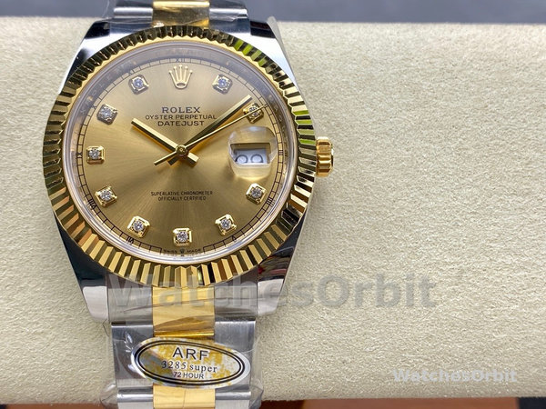 Rolex Datejust 126333 0011 Champagne Diamond Oyster 41mm Two Tone Steel