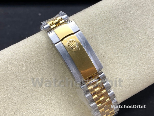 Replica Rolex Day Date 36-m128396TBR 0022, MOP wijzerplaat, diamanten ring, platina, unisex