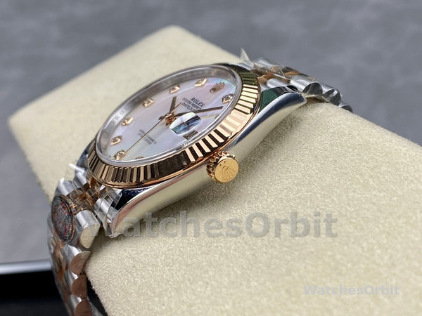 Replica Rolex Datejust 126333 0018 41mm White Mother of Pearl Diamond Dial Herrenuhr Sammlerstück