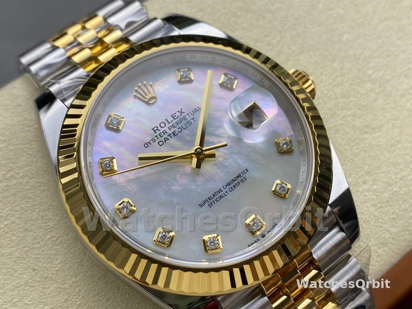 Replica Rolex Datejust 126333 0018 41mm White Mother of Pearl Diamond Dial Herrenuhr Sammlerstück