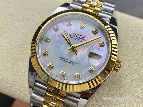Replica Rolex Datejust 126333 0018 41mm White Mother of Pearl Diamond Dial Herrenuhr Sammlerstück