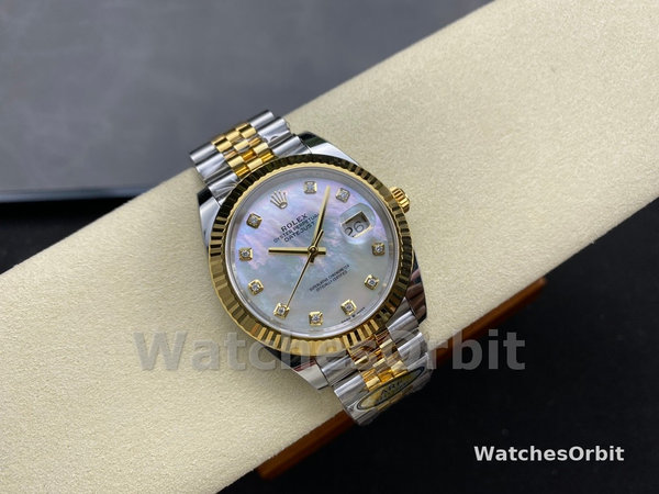 Replica Rolex Datejust 126333 0018 41mm White Mother of Pearl Diamond Dial Herrenuhr Sammlerstück