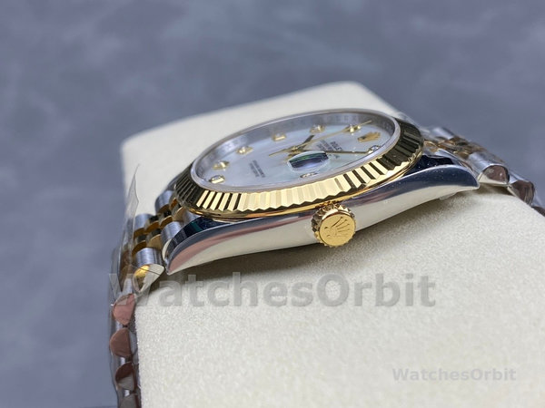 Replica Rolex Datejust 126333 0018 41mm White Mother of Pearl Diamond Dial Herrenuhr Sammlerstück