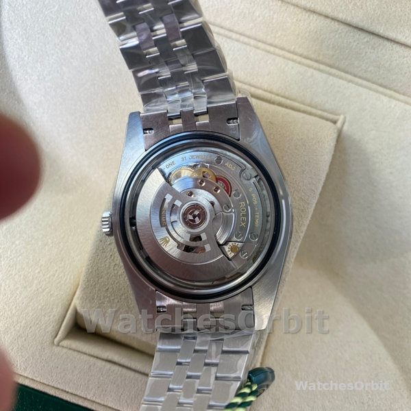 Replica Heren Rolex Datejust 41MM Roestvrij Staal met Zilveren Wijzerplaat Blauw