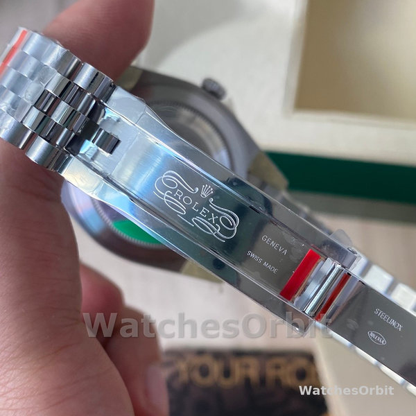 Replica Heren Rolex Datejust 41MM Roestvrij Staal met Zilveren Wijzerplaat Blauw