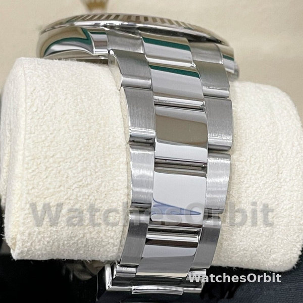 Replica Rolex Datejust 41mm Heren-126334 0003-Gegolfde ring-Zilveren wijzerplaat Zilver