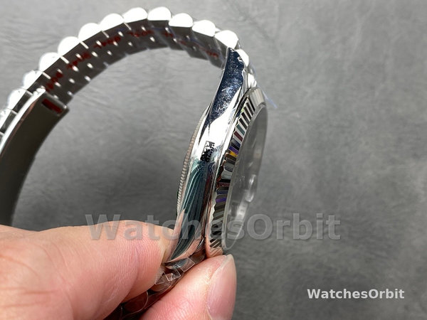 Replica Rolex Datejust-126334 0014, 41 mm, quadrante grigio rodio scuro, Uomo