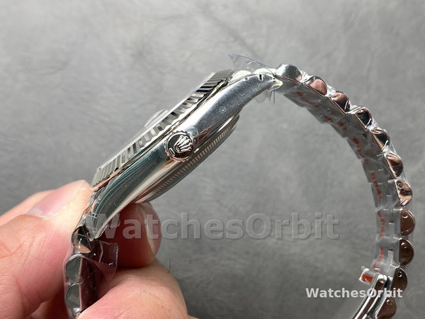 Replica Rolex Datejust-126334 0014, 41 mm, quadrante grigio rodio scuro, Uomo
