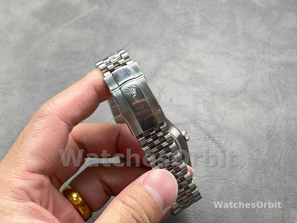 Replica Rolex Datejust-126334 0014, 41 mm, quadrante grigio rodio scuro, Uomo
