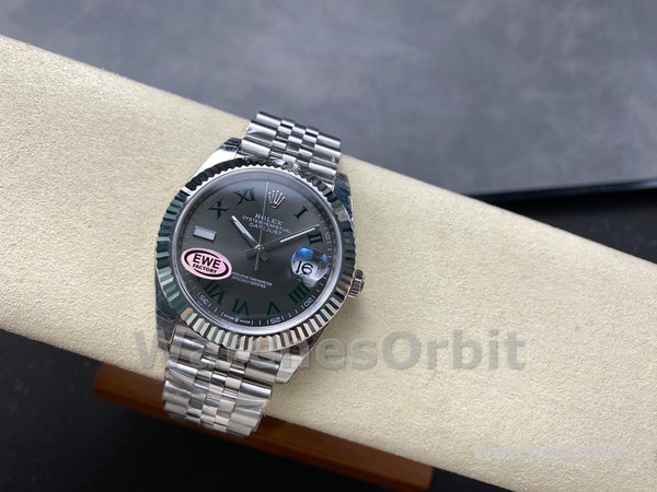 Replica Rolex Datejust 36-126231 0030 voor heren, Leisteen wijzerplaat, Oyster armband, Grijs