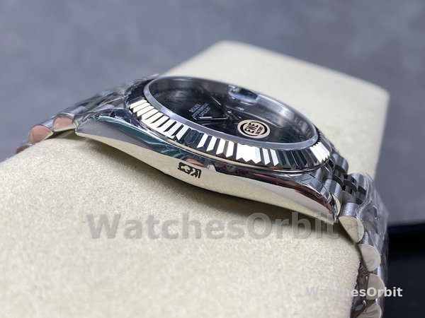 Replica Rolex Datejust 36-126231 0030 voor heren, Leisteen wijzerplaat, Oyster armband, Grijs
