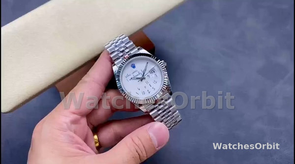 Unisex's Rolex Day Date 36-m128238 0118, Fluted Bezel, Green Ombre Dial, President Bracelet, Green Ombre Dial