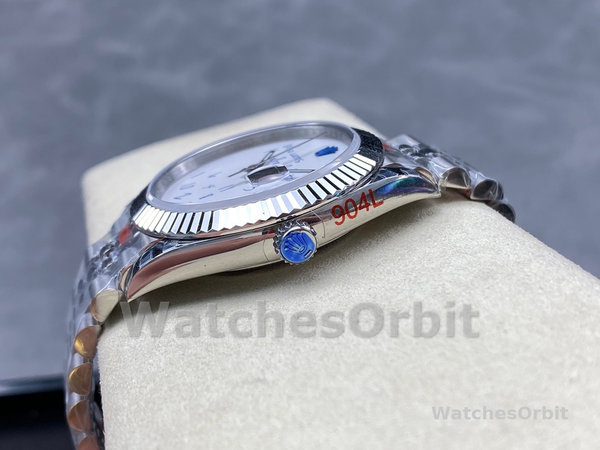 Replica Rolex Day Date 36-m128238 0118 voor heren, geribbelde lunette, groene ombre wijzerplaat, President-band, groene ombre wijzerplaat