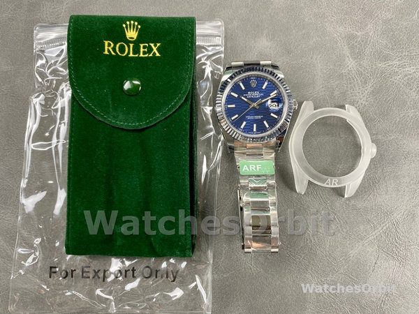 Rolex Datejust 126334 Fluted Bezel Blue Fluted-motif Dial 41MM Mens Replica Watch