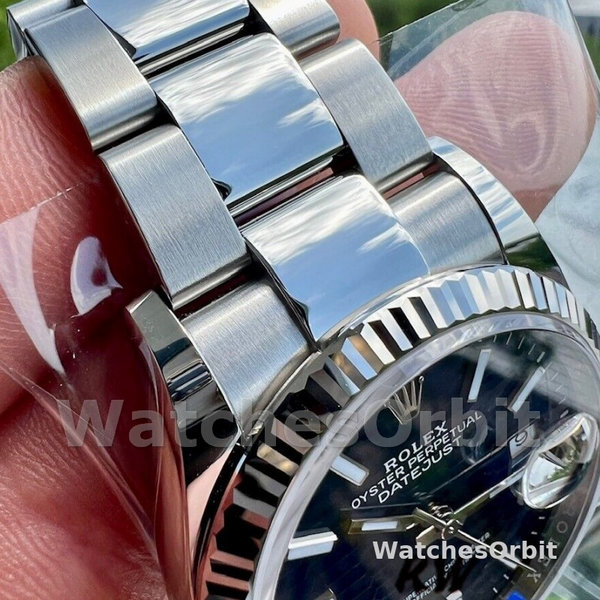 Rolex Datejust 126334 Fluted Bezel Blue Fluted-motif Dial 41MM Mens Replica Watch