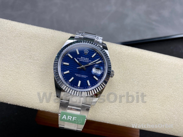 Rolex Datejust 126334 Fluted Bezel Blue Fluted-motif Dial 41MM Mens Replica Watch