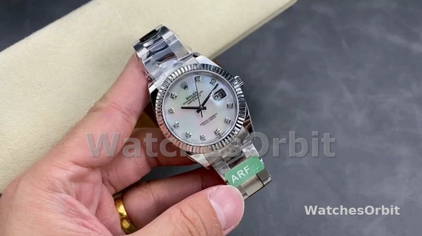 Men's Rolex Datejust 41mm Men's-126334-Fluted Bezel-White MOP Dial MOP