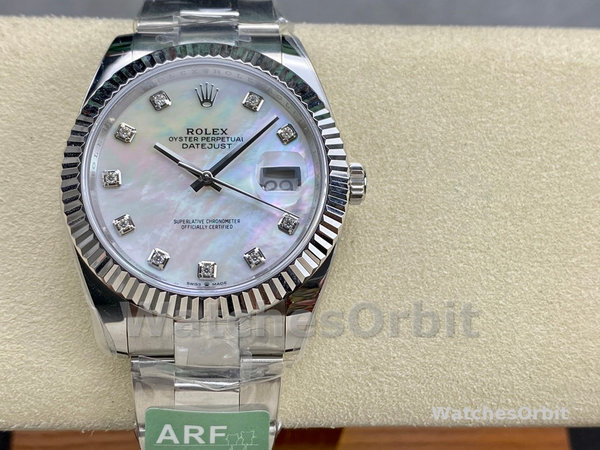 Replica Rolex Datejust 126334 Fluted Bezel White MOP Dial 41MM Herren Replica Uhr Hochwertige Herren Replica Uhr online kaufen