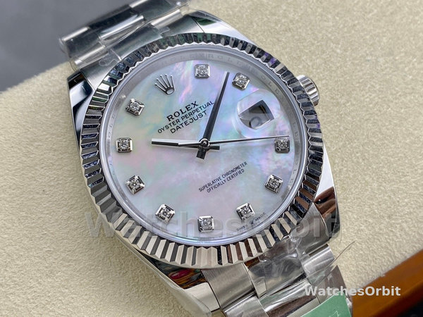 Replica Rolex Datejust 126334 Fluted Bezel White MOP Dial 41MM Herren Replica Uhr Hochwertige Herren Replica Uhr online kaufen