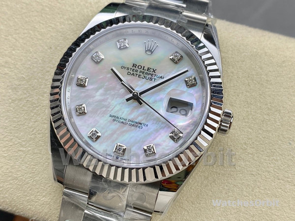 Replica Rolex Datejust 126334 Fluted Bezel White MOP Dial 41MM Herren Replica Uhr Hochwertige Herren Replica Uhr online kaufen