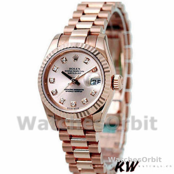 Women's Rolex Datejust 31mm Women's-178275-Pink Diamond Dial-Rose Gold Pink