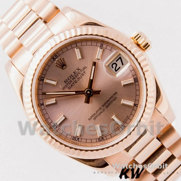Replique Femmes Rolex Datejust 31mm Femmes-178275-Cadran index rose-Or rose
