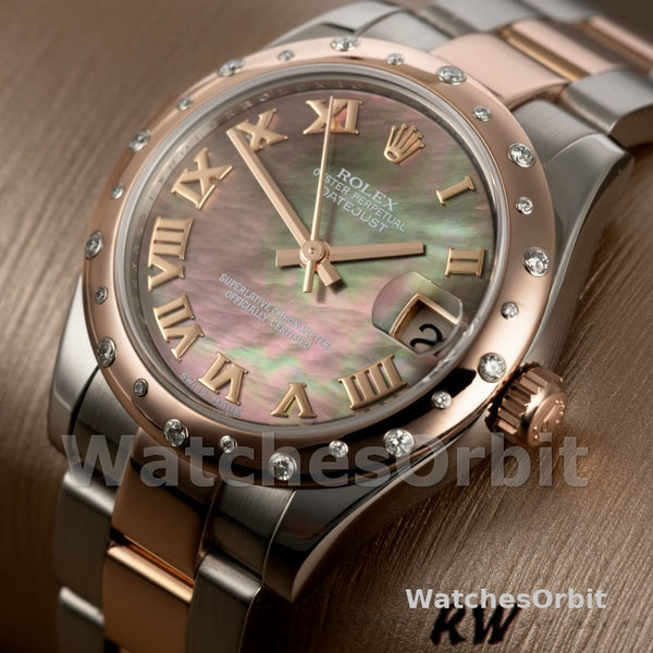 Replica Rolex Datejust 31mm dames-178341-zwarte parelmoer wijzerplaat MOP