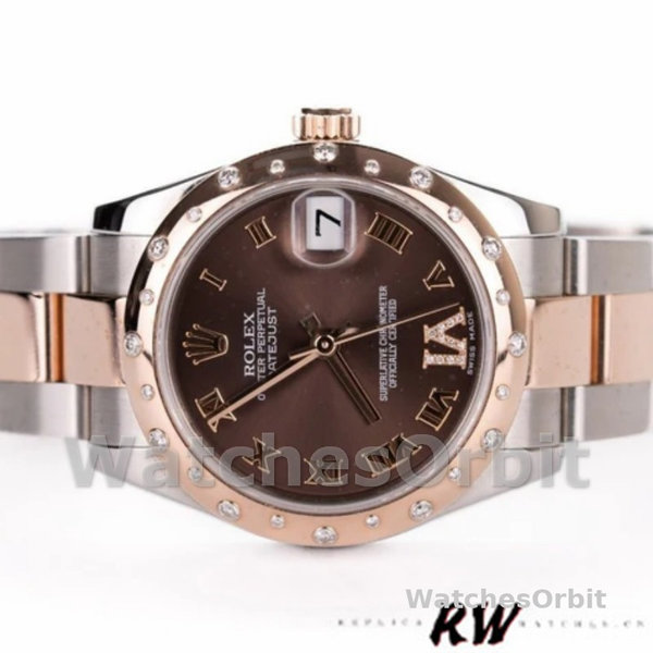 Womens Rolex Datejust-178341, 31mm, Chocolate Brown Roman Numeral Dial, Lady Chocolate Brown Replica Image
