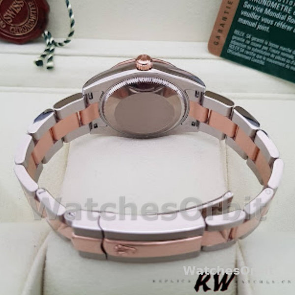 Replica Rolex Datejust 31mm voor dames-178341-Roze Romeinse cijfers wijzerplaat