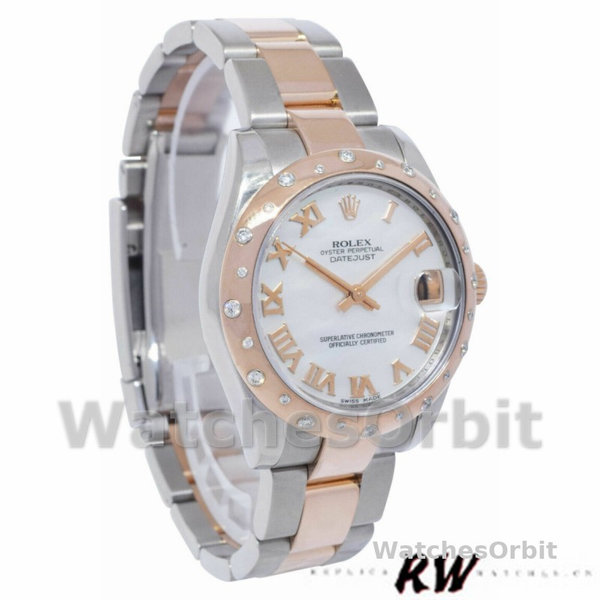 Replica Rolex Datejust 31mm voor dames-178341-Witte parelmoer wijzerplaat MOP