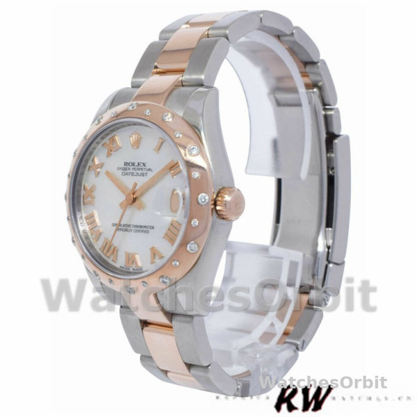 Replica Rolex Datejust 31mm voor dames-178341-Witte parelmoer wijzerplaat MOP