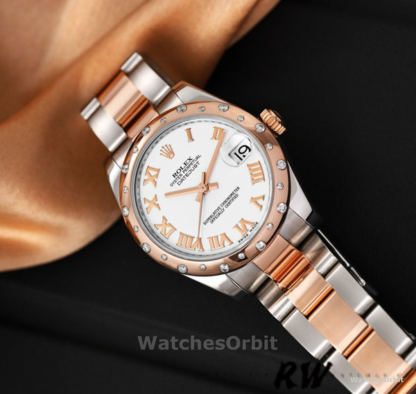 Womens Rolex Datejust 31mm Womens-178341-White Roman Numeral Dial White Replica Image