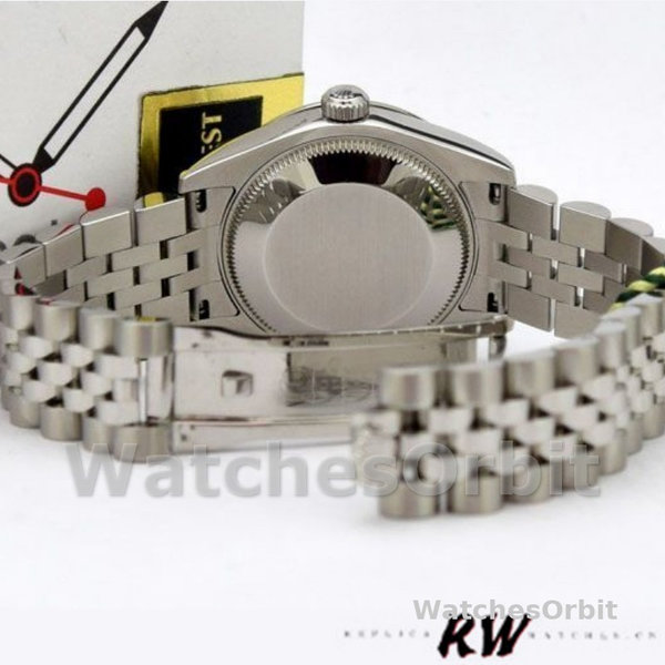 Replica Rolex Datejust 31mm voor dames-178344-zwarte wijzerplaat-roestvrij staal zwart