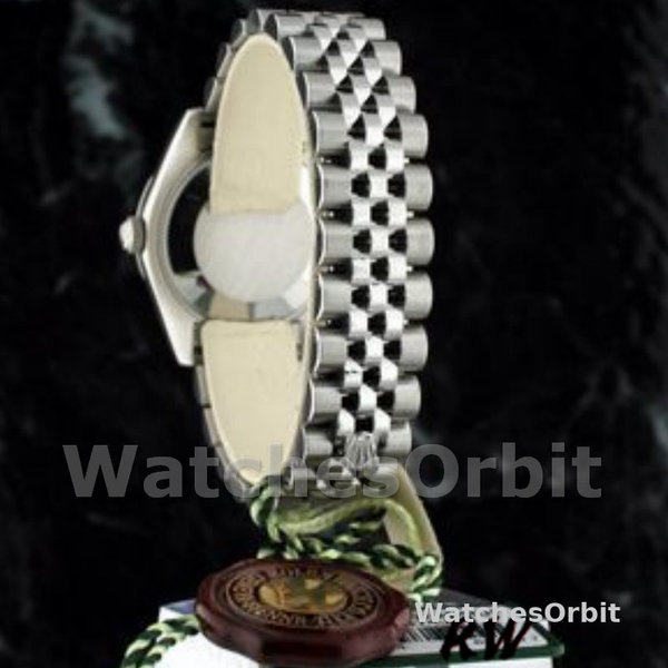 Replica Rolex Datejust 31mm voor dames-178344-zwarte diamanten wijzerplaat-jubileum armband zwart