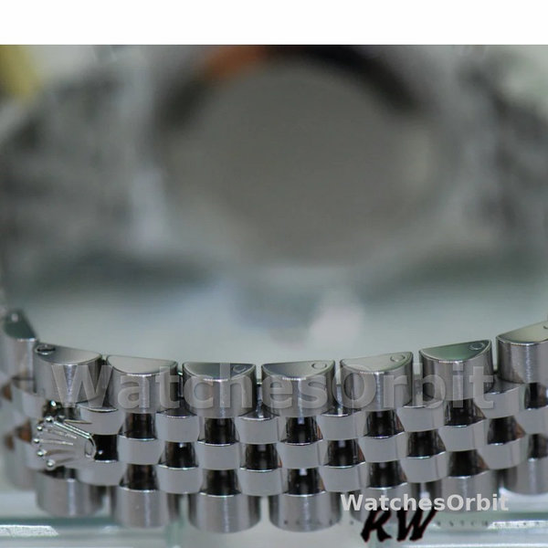 Replica Rolex Datejust 31mm voor dames-178344-Blauwe diamanten wijzerplaat-Jubileum armband blauw