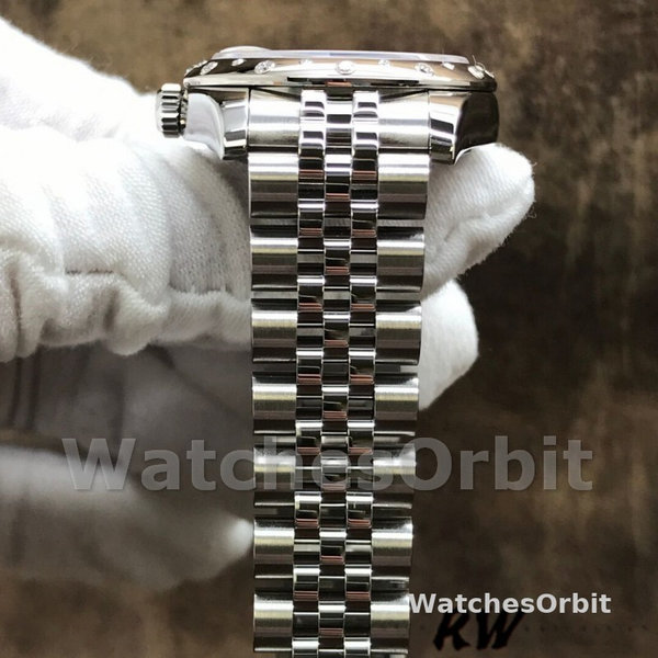Replica Rolex Datejust 31mm voor dames-178344-Blauwe Romeinse wijzerplaat-Jubileum armband blauw