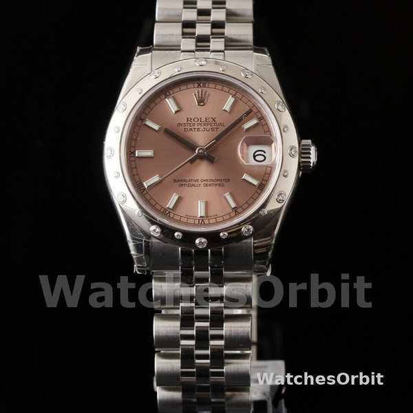 Replica Rolex Datejust 31mm Dames-178344-Roze Wijzerplaat-Jubileum Armband Roze