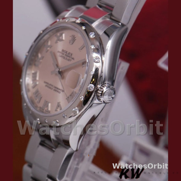 Replica Rolex Datejust 31mm voor dames-178344-Roze Romeinse wijzerplaat