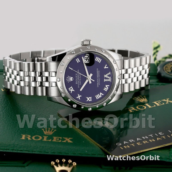 Rolex Datejust 178344 Purple Dial VI Diamonds 31MM Lady Replica Watch
