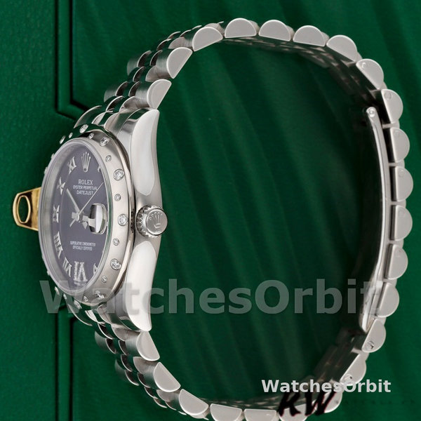 Rolex Datejust 178344 Purple Dial VI Diamonds 31MM Lady Replica Watch