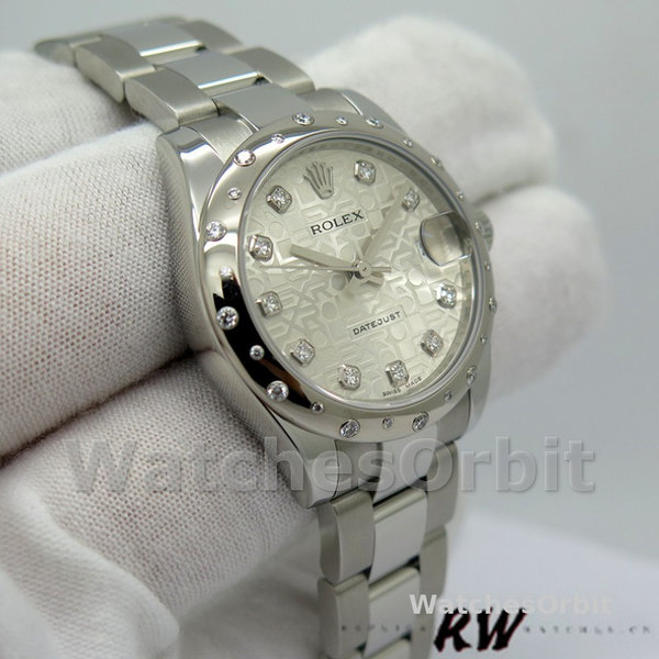 Replica Rolex Datejust 31mm Dames-178344-Zilver Jubileum Diamond Dial Zilver