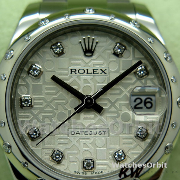 Replica Rolex Datejust 31mm Dames-178344-Zilver Jubileum Diamond Dial Zilver